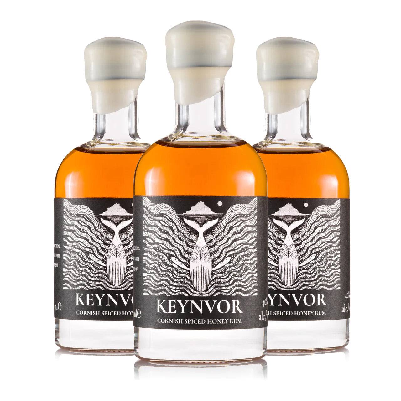 Box of Three Keynvor Spiced Honey Rum Miniatures