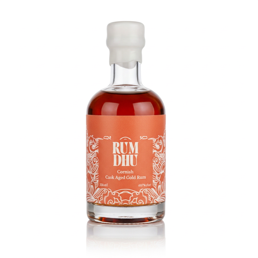 Rum Dhu Gold miniature Cornish rum