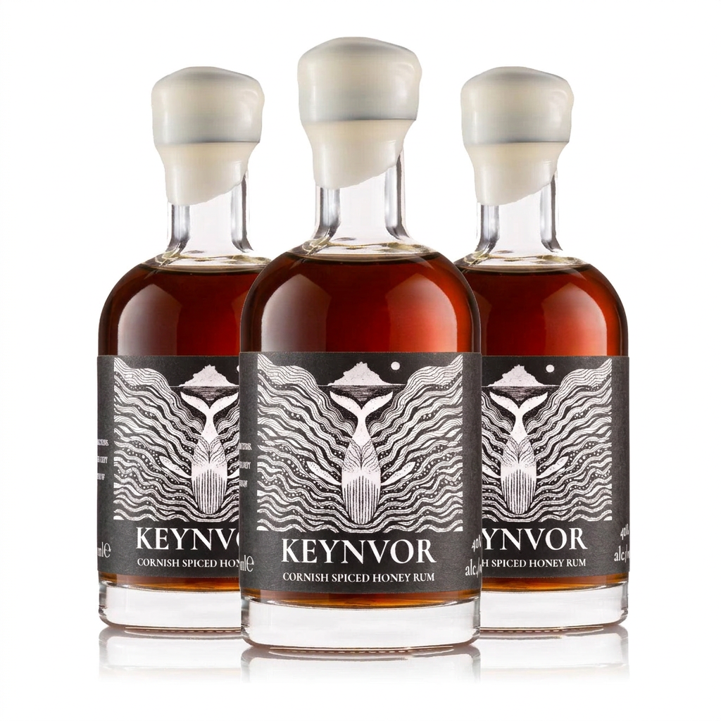 Keynvor three miniatures Keynvor Cornish spiced honey rum