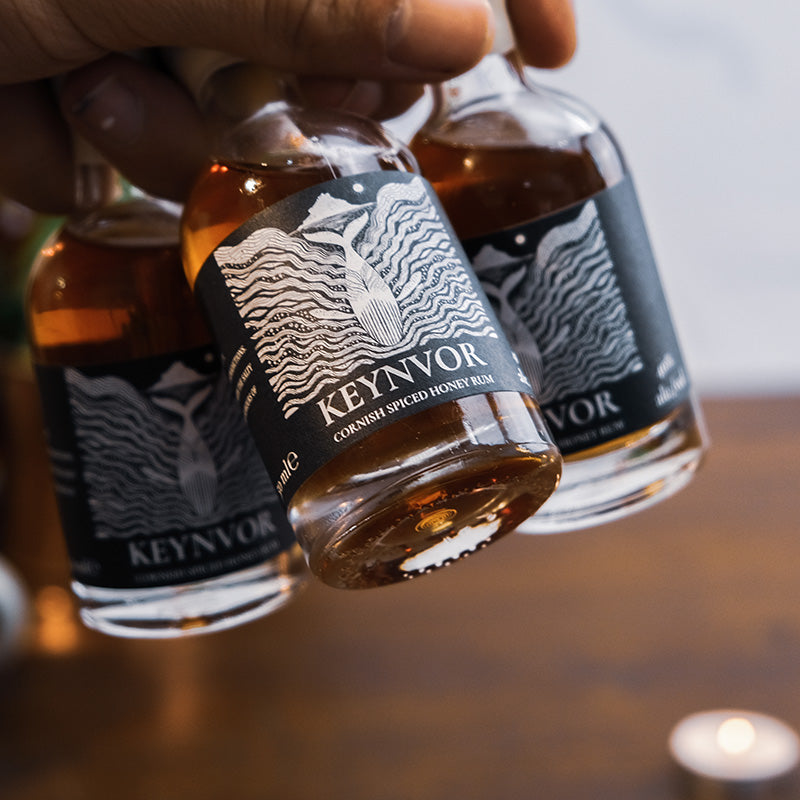 Spiced honey rum miniatures from Cornwall